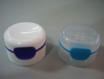 bi-injection, butterfly hinge flip top cap
